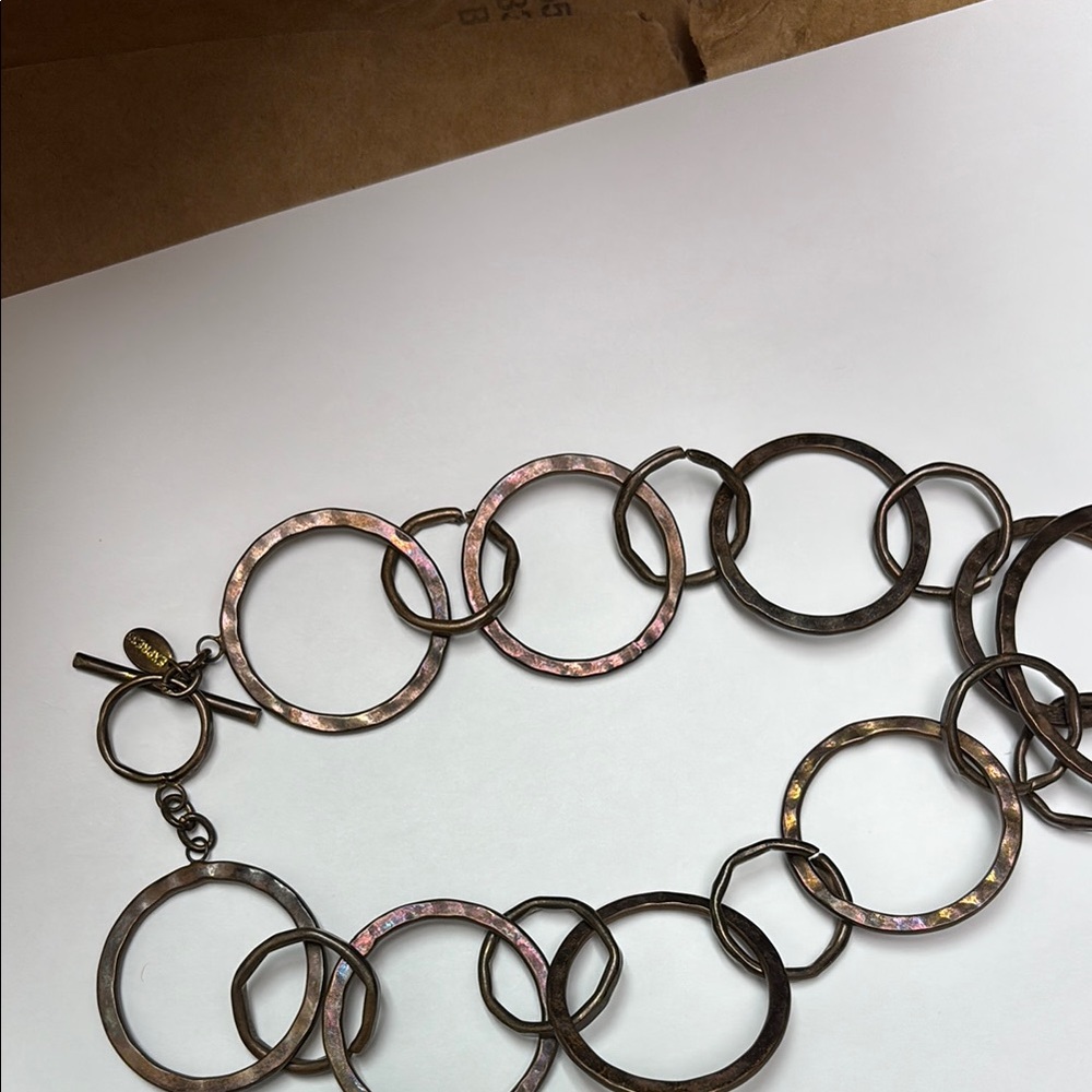 Express Gold and Pink Artisanal Necklace -NWOT